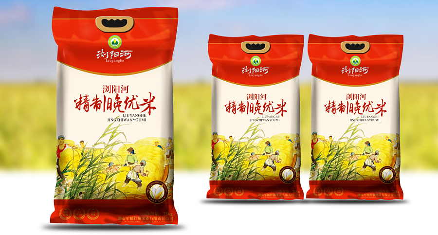 湖南军粮集团大米包装设计 传统与现代的完美融合